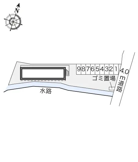 ★手数料０円★久留米市津福本町 月極駐車場